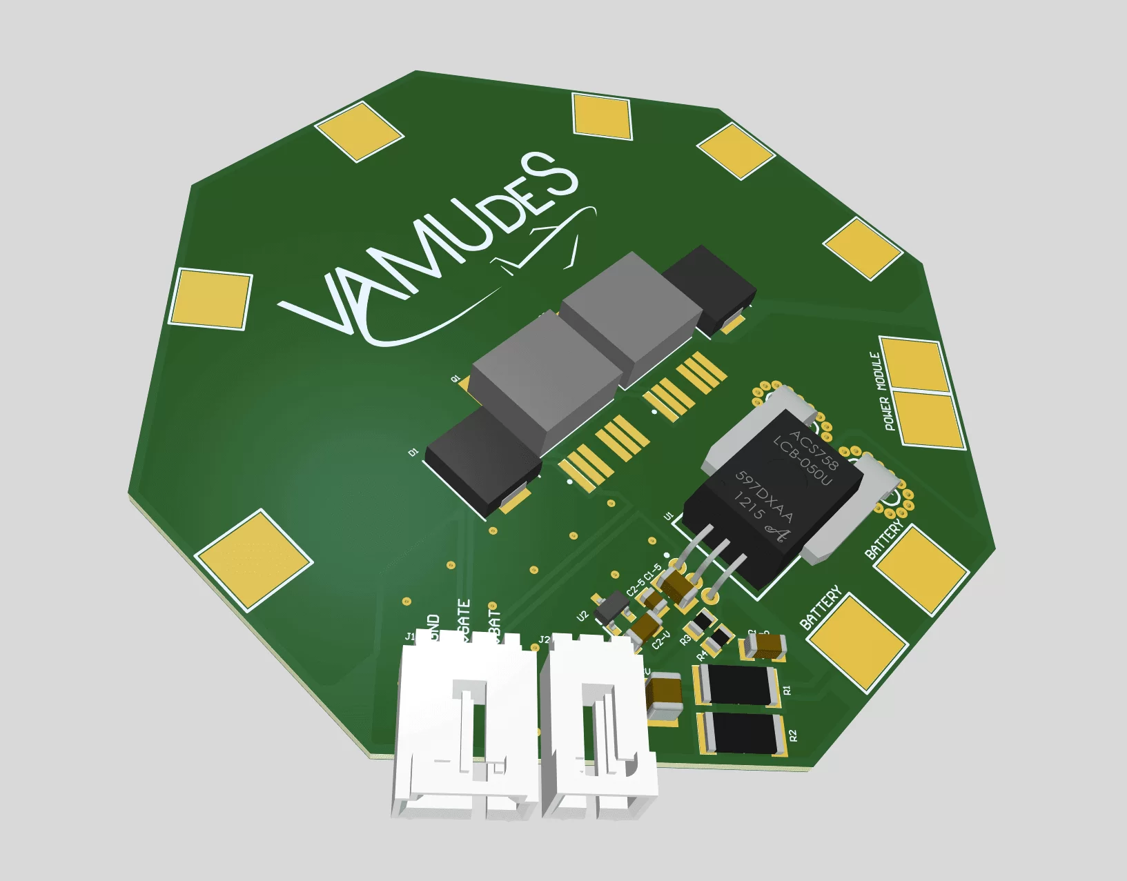VAMUdeS Power Distribution Board PCB 3D
